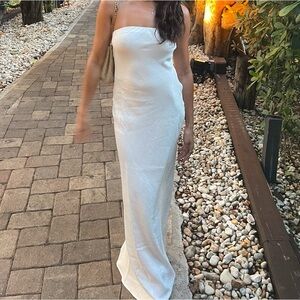 White Silk Maxi Dress